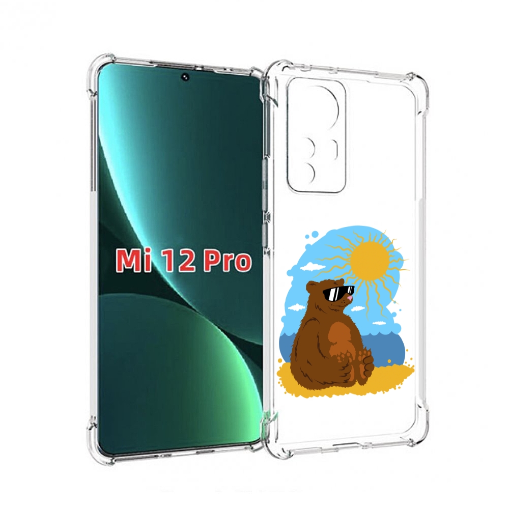 

Чехол MyPads медведь на чиле для Xiaomi 12S Pro, Прозрачный, Tocco