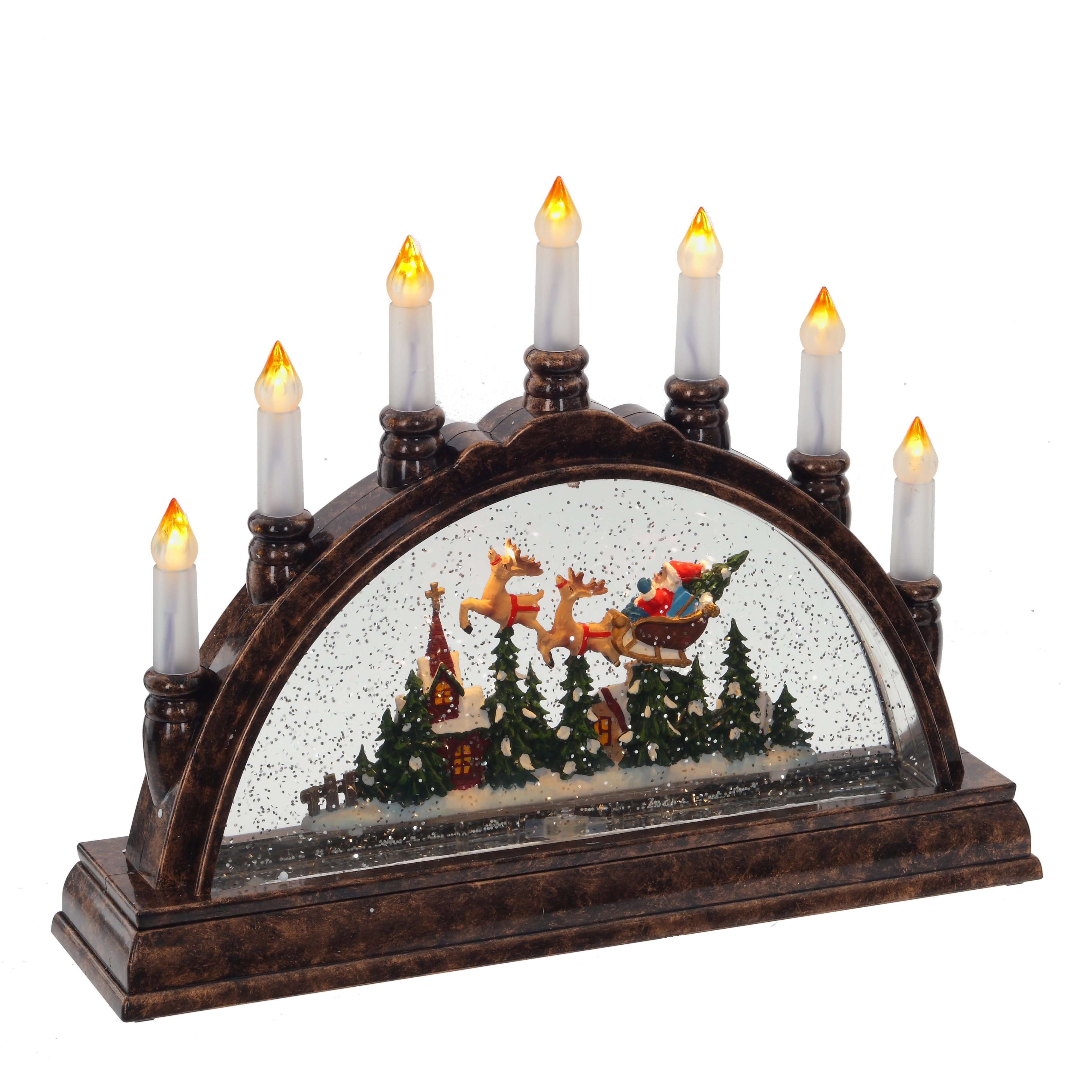 

Фигурка декоративная Подсвечник (подсветка, 3хАА), L33 W8 H25,5 см KSM-761195