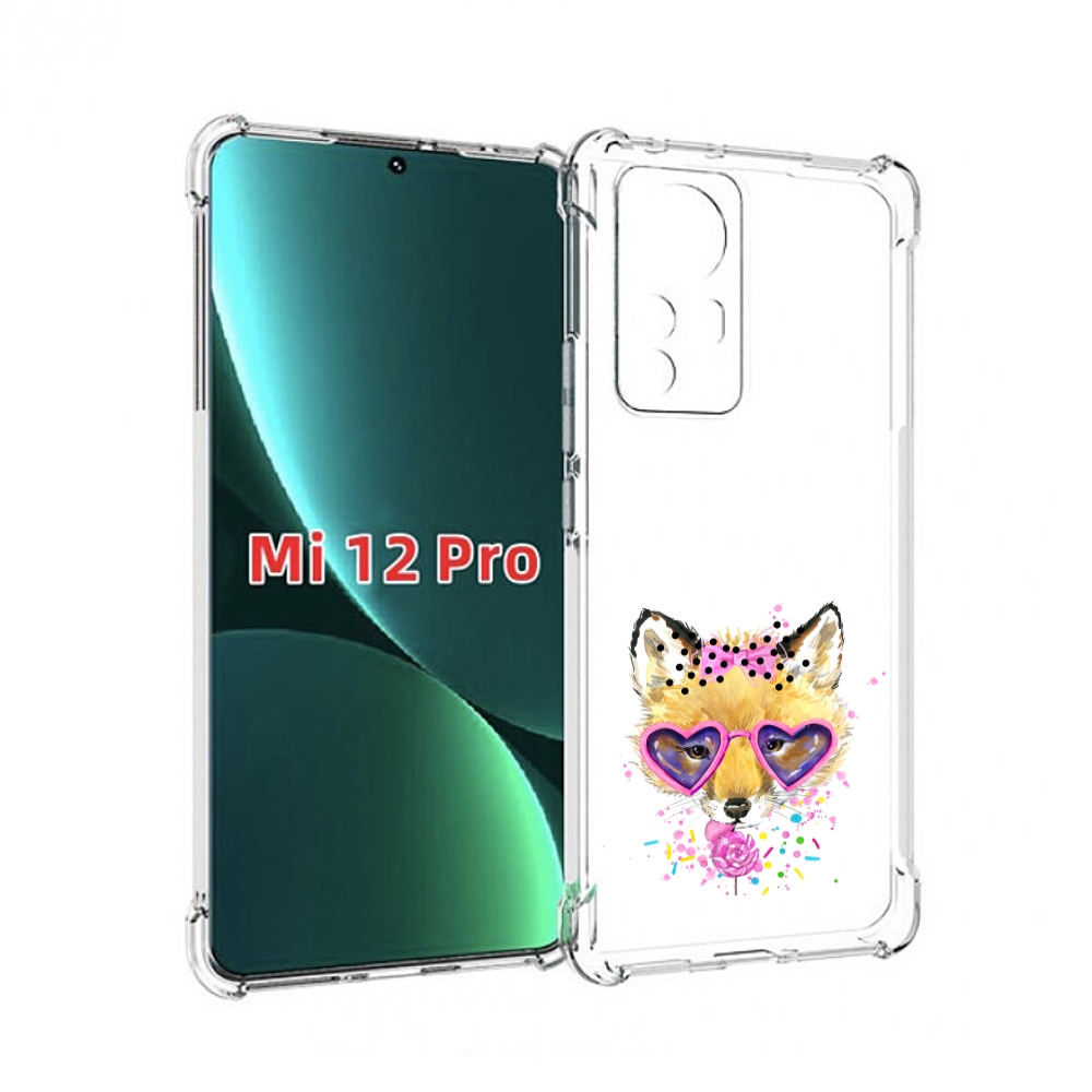 

Чехол MyPads лисенок с бантиком для Xiaomi 12S Pro, Прозрачный, Tocco