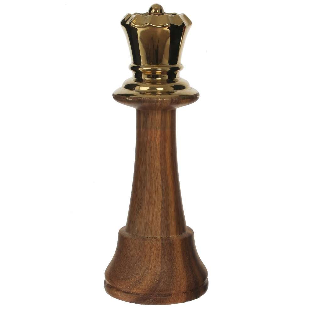 

Фигурка декоративная Шахматная королева, L12 W12 H34 см KSM-758845, Коричневый