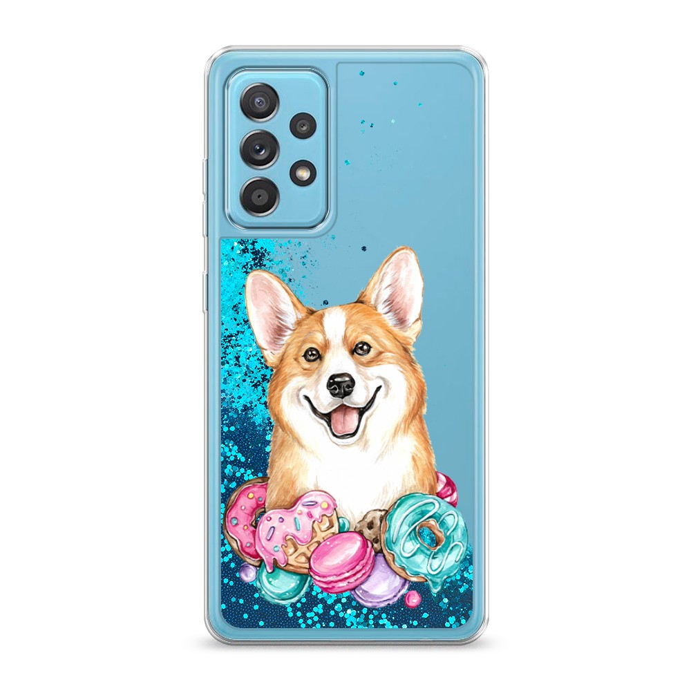 

Жидкий чехол с блестками "Корги и сладости" на Samsung Galaxy A52s, 2106593-1