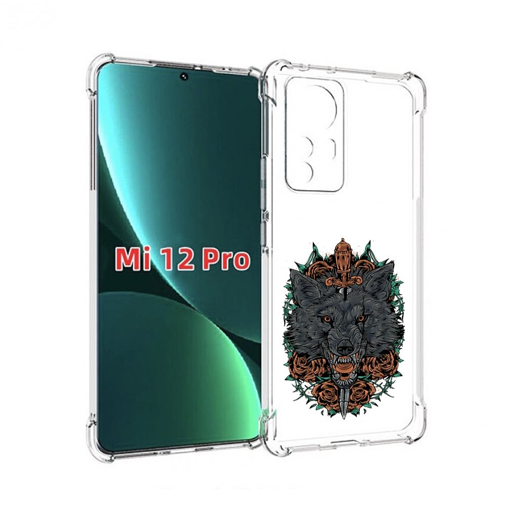 Чехол MyPads красивый злой волк для Xiaomi 12S Pro