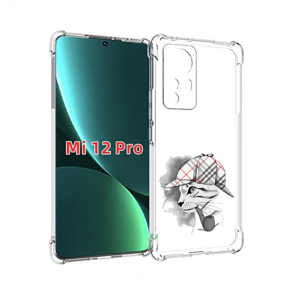 Чехол MyPads кошка с трубкой для Xiaomi 12S Pro