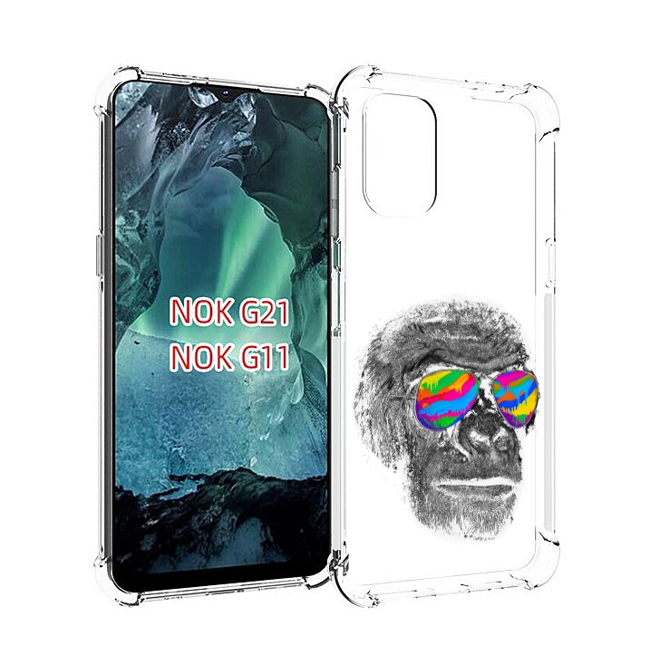 

Чехол Mypads Крутая Обезьяна В Очках Для Nokia G11/G21, Прозрачный, Tocco