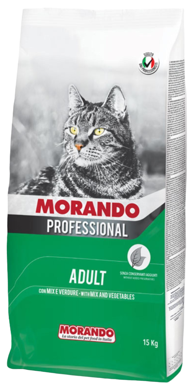 Сухой корм для кошек Morando Professional микс с овощами, 2 шт по 15 кг