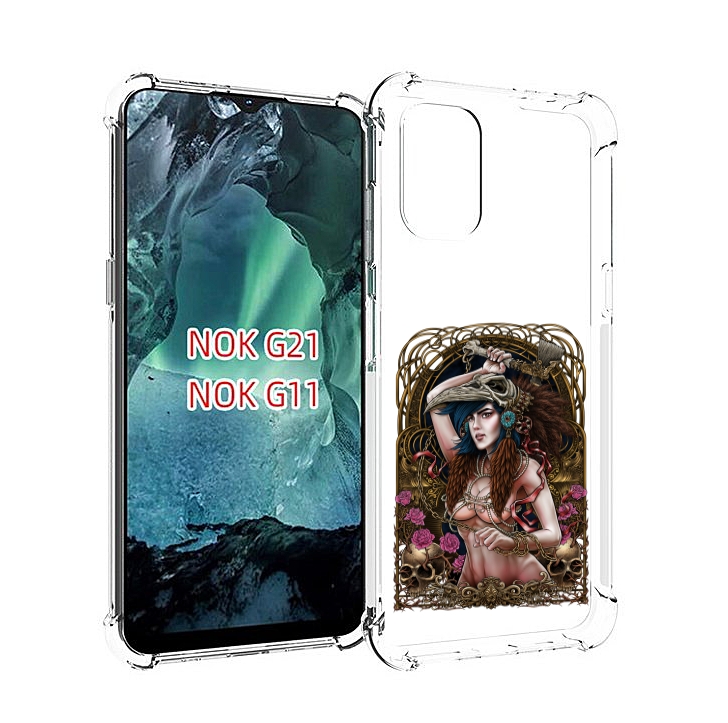 

Чехол Mypads Красивая Девушка Рисунок Для Nokia G11/G21, Прозрачный, Tocco