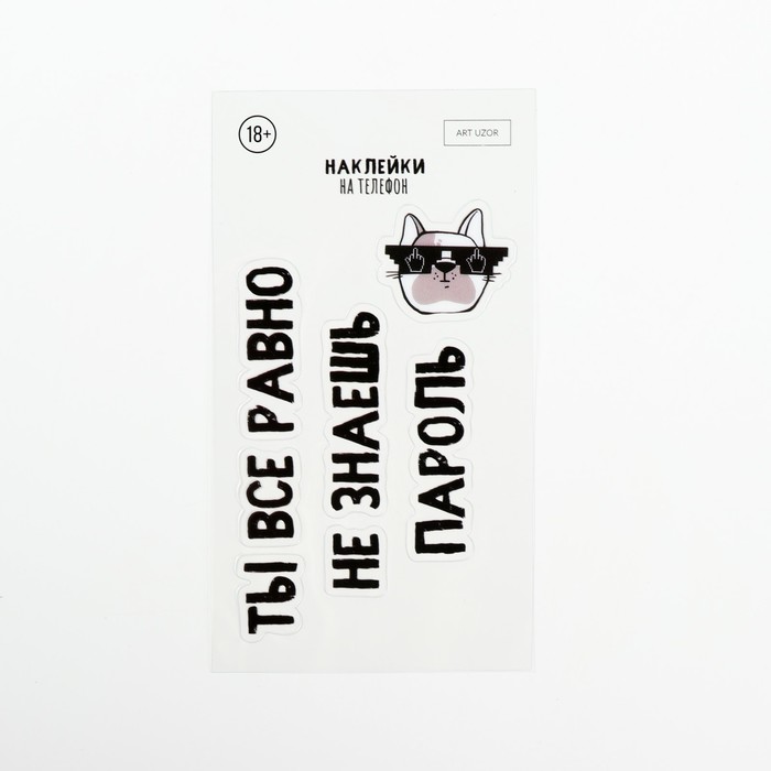 

Наклейки на телефон «Пароль» 8 х 14 см(5 шт.)
