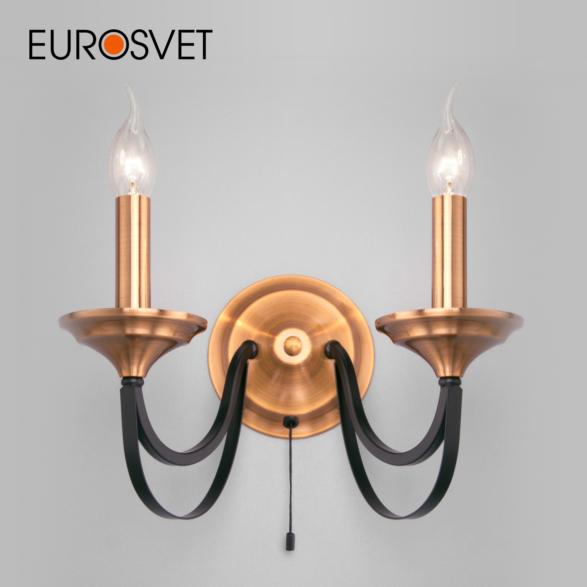 

Бра в стиле лофт Eurosvet 60098/2 черный, Lazzaro