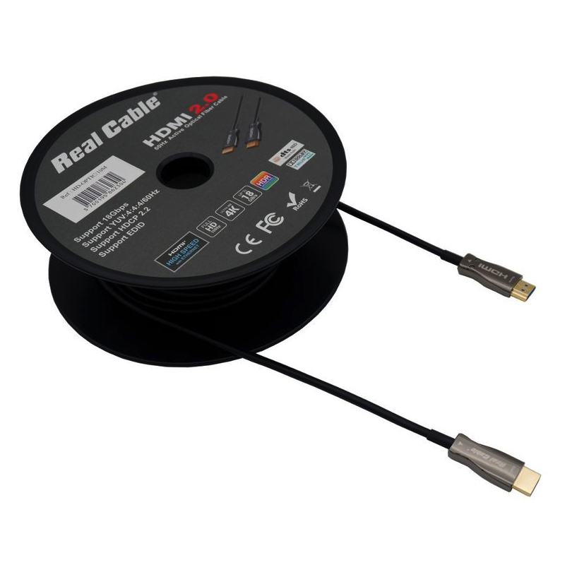 

Кабель Real Cable HDMI - HDMI вилка-вилка 40м (HD-OPTIC 40.0m) черный