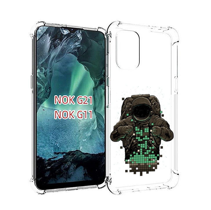 

Чехол Mypads Космонавт С Пикселями Для Nokia G11/G21, Прозрачный, Tocco