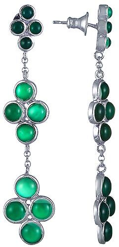 

Серьги женские из серебра Джей Ви TR21E, агат, TR21E