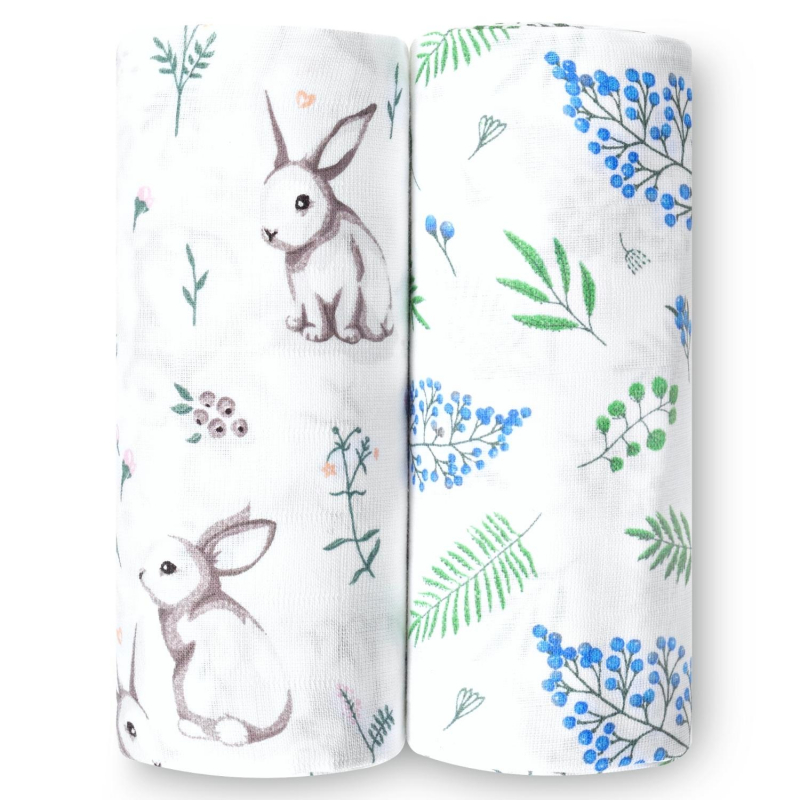 

Пеленки детские муслиновые для новорожденных (100х120 см; 2 шт) loombee MS-3436, MS