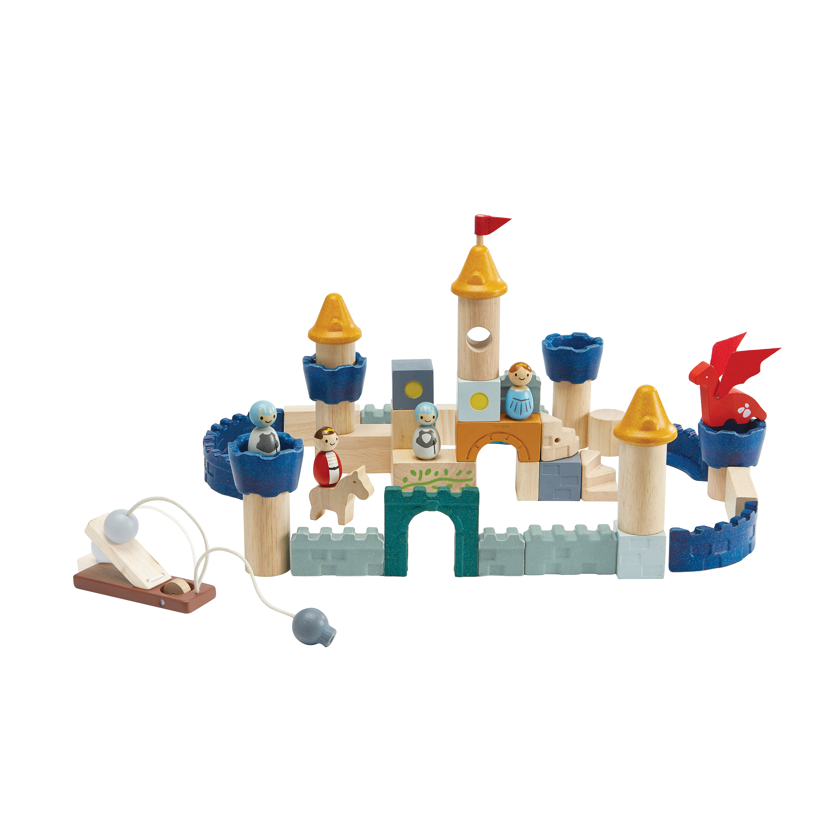 Деревянный конструктор Plan Toys Сказочный замок, 5543 сказочный замок бэлль