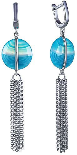 

Серьги женские из серебра Джей Ви ME1504, агат, ME1504