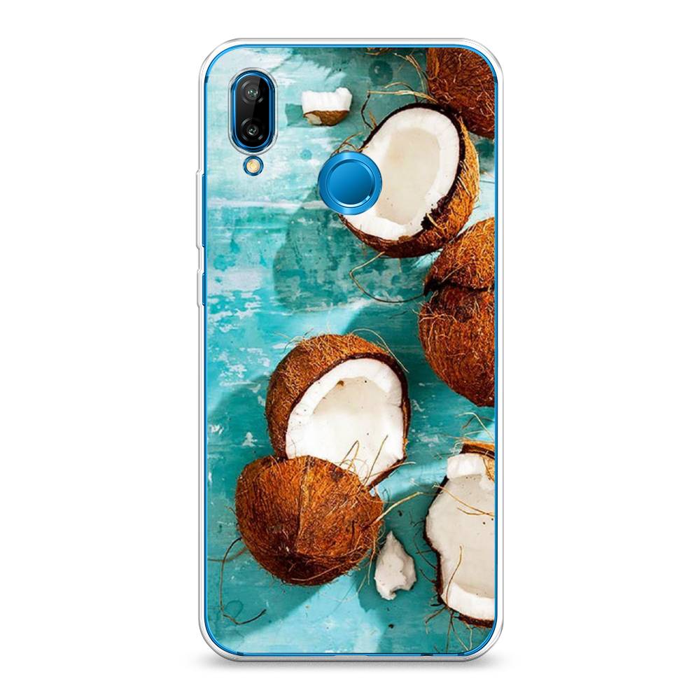 

Чехол Awog на Huawei Nova 3E "Разбитые кокосы", Коричневый, 65650-10
