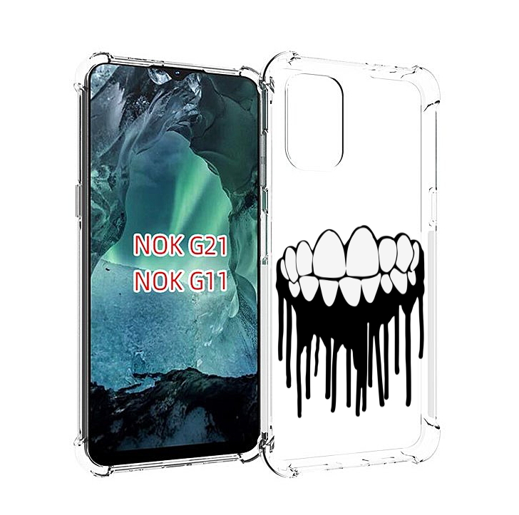 

Чехол Mypads Зубы Для Nokia G11/G21, Прозрачный, Tocco