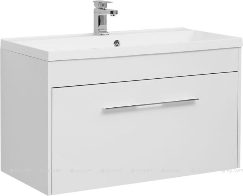 

Тумба для ванной Aquanet Августа 274142 100 белый глянец