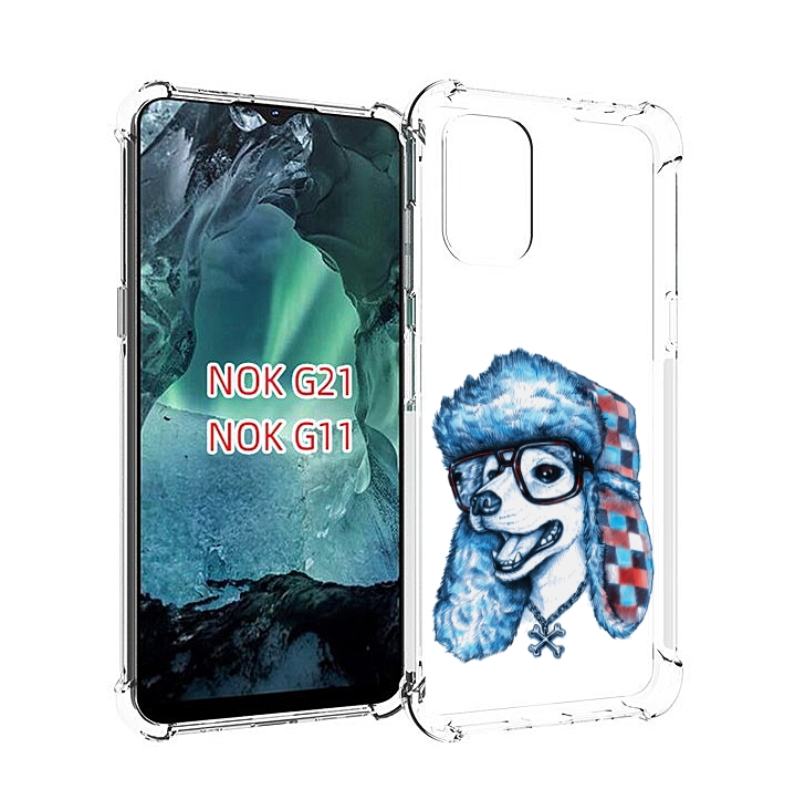

Чехол Mypads Зимний Пес Для Nokia G11/G21, Прозрачный, Tocco