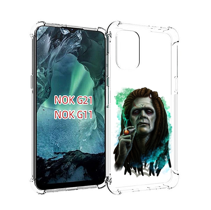 

Чехол Mypads Зеленый Мужчина С Сигаретой Для Nokia G11/G21, Прозрачный, Tocco
