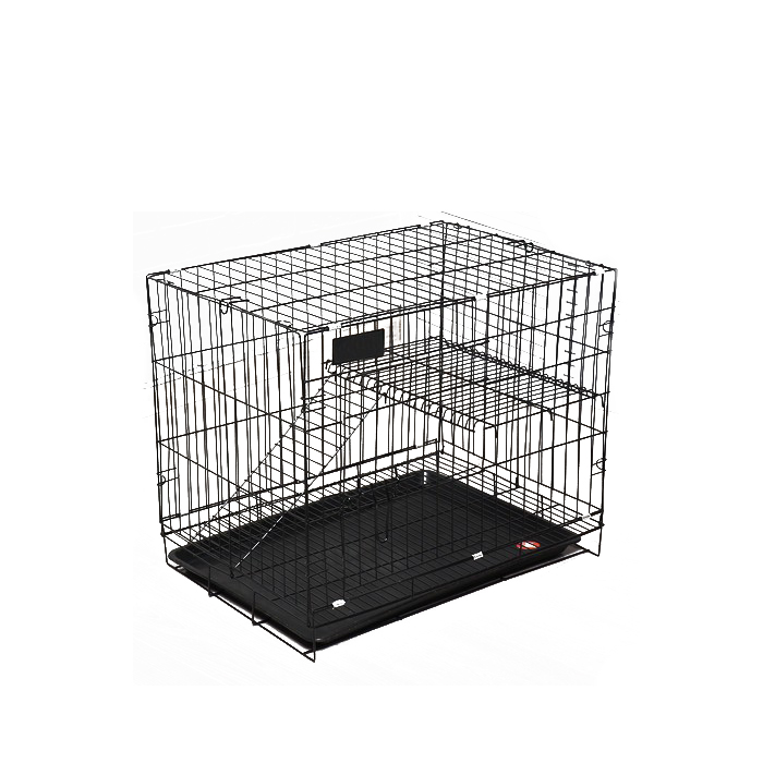 Клетка для собак Пижон и кошек, двухъярусная 61х42х50 см чёрная