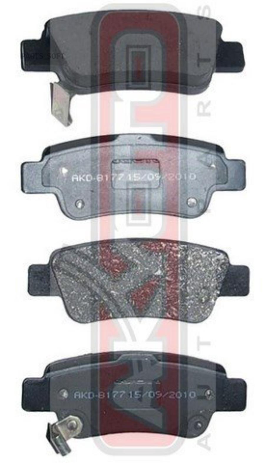 

Тормозные колодки Akyoto дисковые задние Akd-8177