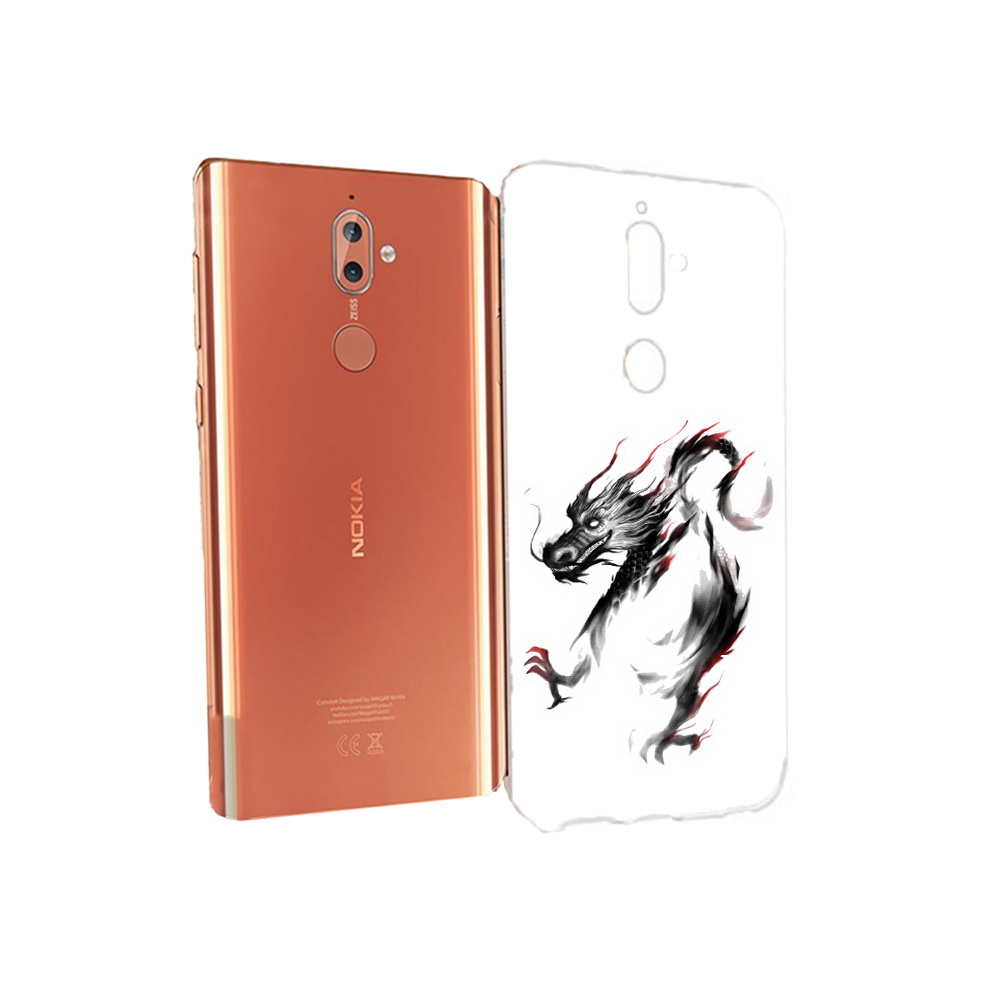 

Чехол MyPads Tocco для Nokia 9 черный дракон (PT126479.94.690), Прозрачный, Tocco