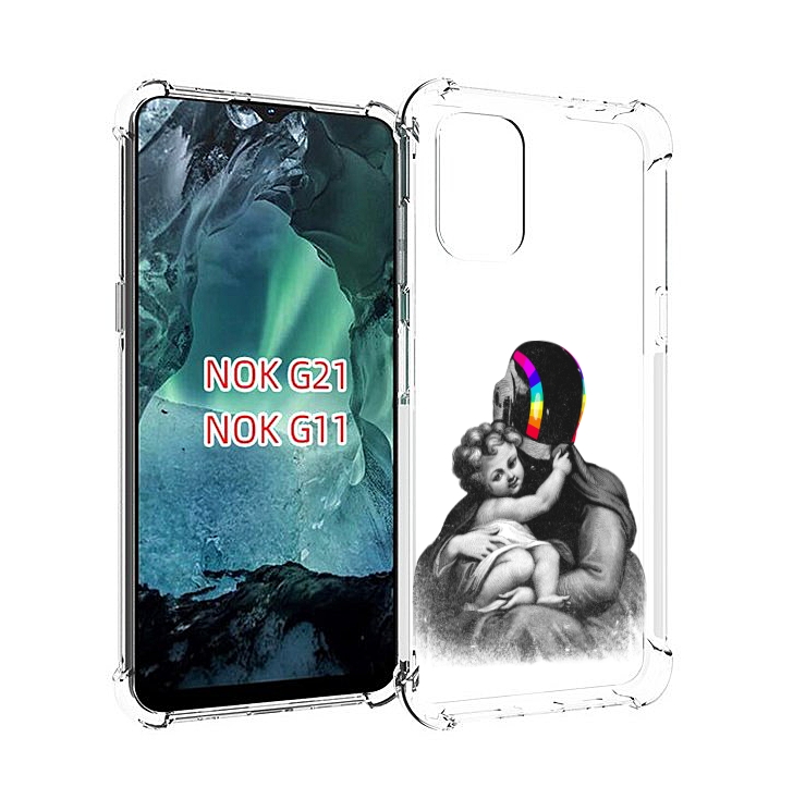 

Чехол Mypads Защитник В Шлеме Для Nokia G11/G21, Прозрачный, Tocco