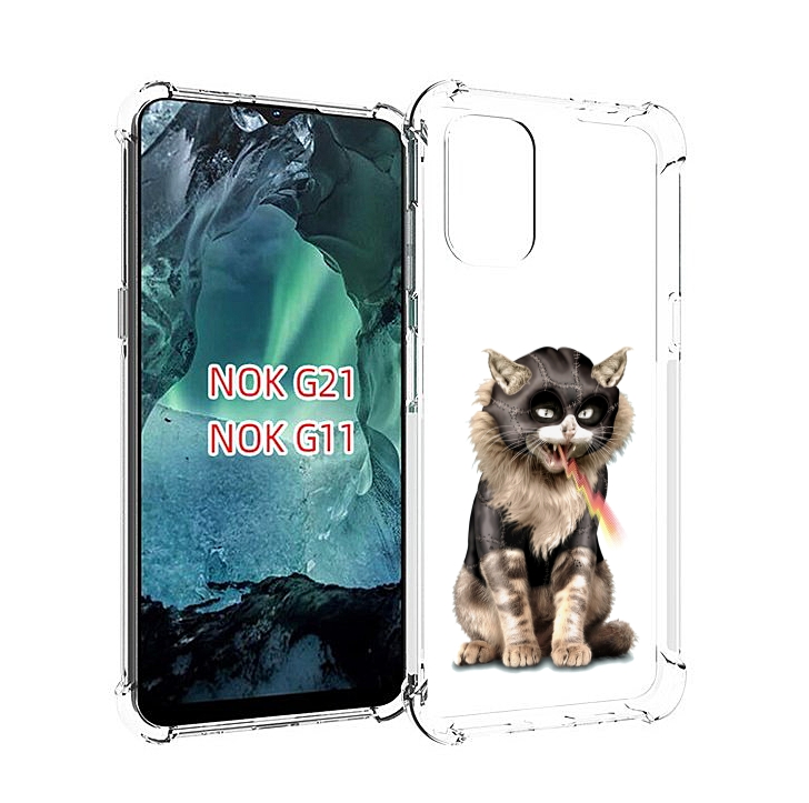 

Чехол Mypads Дьяволский Кот Для Nokia G11/G21, Прозрачный, Tocco