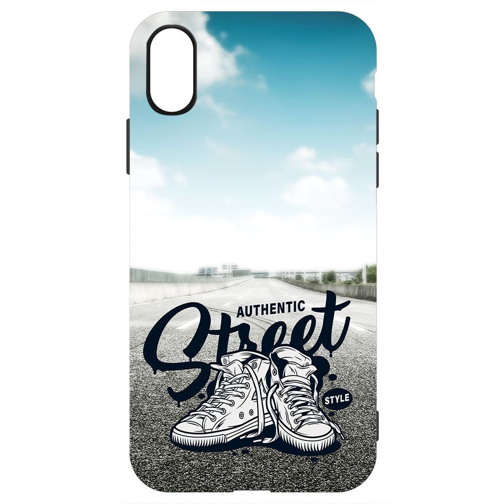 

Чехол-накладка Krutoff Soft Case Кроссовки мужские Уличный стиль для iPhone X/Xs черный