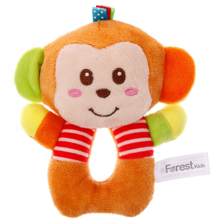 Погремушка мягкая Обезьяна Forest kids P0072 игрушка мягкая обезьяна гиббон большой 36 27 17см