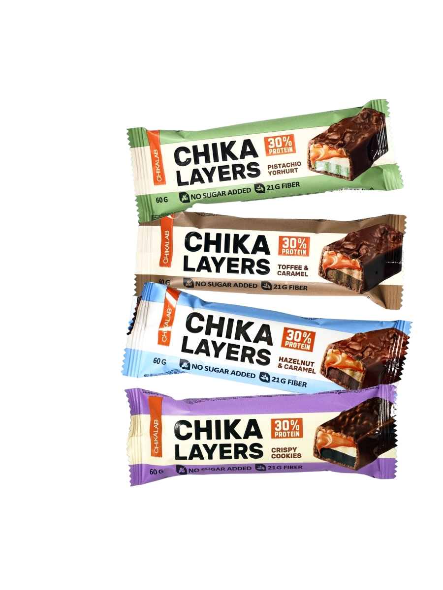 Батончик Bombbar Chikalab – Chika Layers, Ассорти 20шт по 60г
