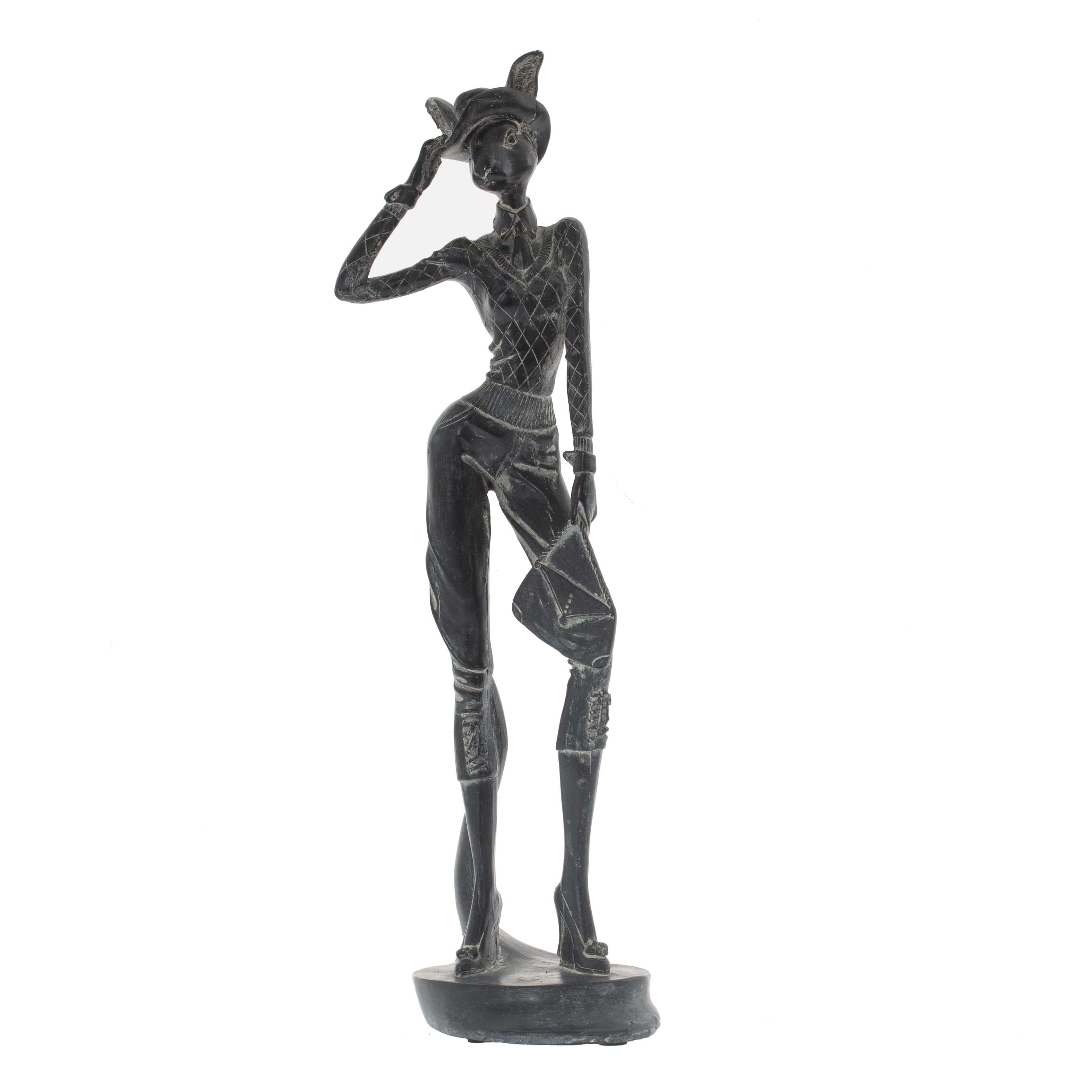 

Фигурка декоративная Зайчиха, L12 W8,5 H37 см KSM-755850, Черный