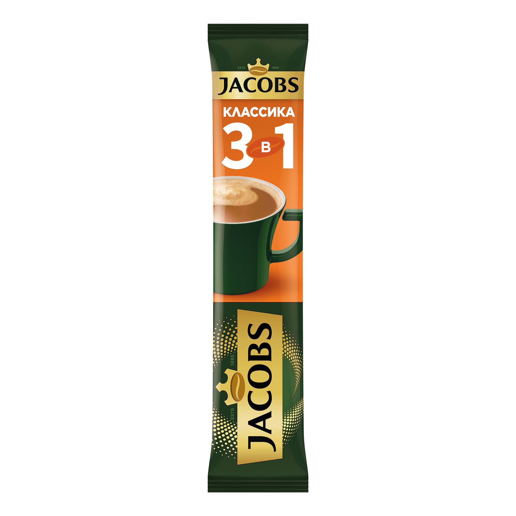 Кофе Jacobs Классика 3 в 1 растворимый 13,5 г