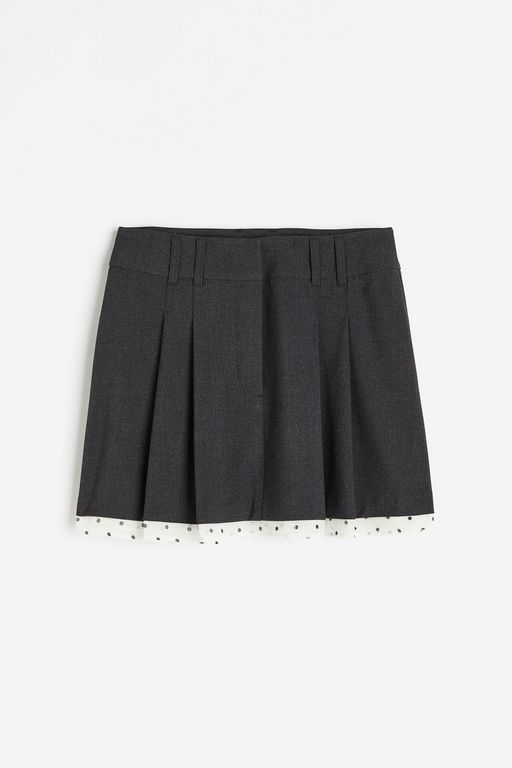 

Юбка женская H&M 1232579 серая 50 EU, Серый, 1232579