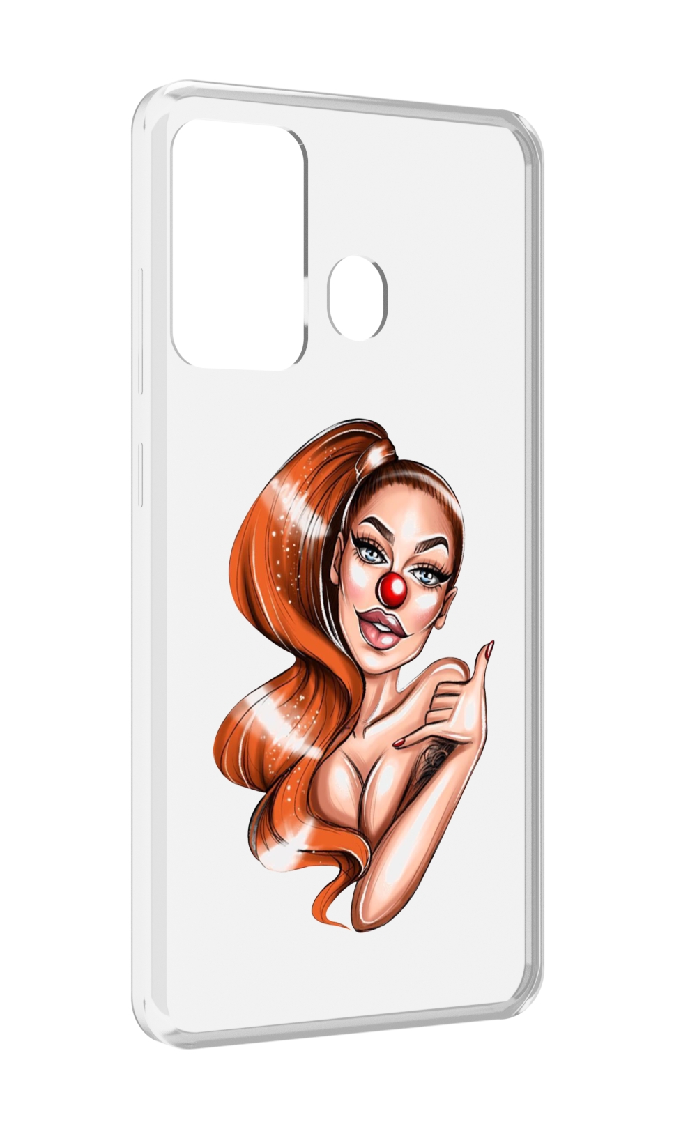 

Чехол MyPads девушка-клоун для ITEL A27 / ITEL P17, Прозрачный, Tocco