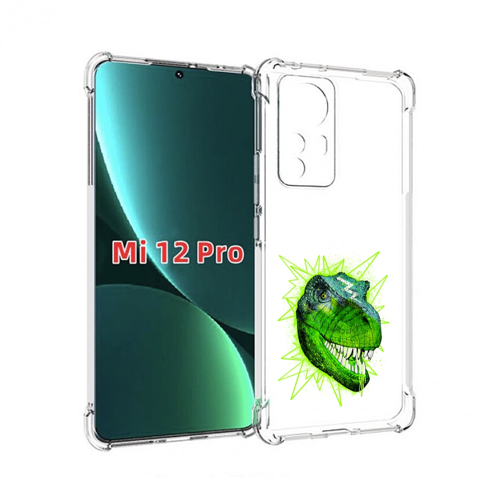 

Чехол MyPads зеленый динозавр для Xiaomi 12S Pro, Прозрачный, Tocco