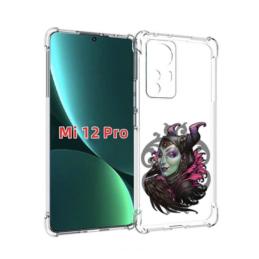 

Чехол MyPads зеленая девушка с вороном для Xiaomi 12S Pro, Прозрачный, Tocco