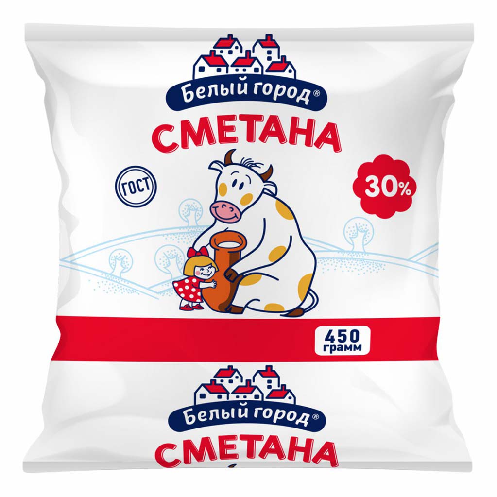 

Сметана Белый Город 30% 450 г