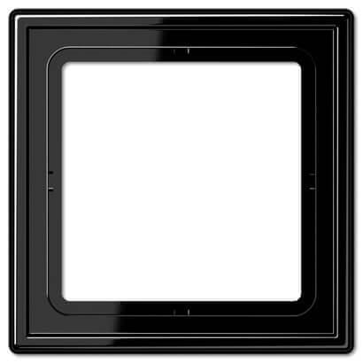 Рамка 1-постовая Jung LS 990 черная LS981SW главдор рамка номерного знака gl 70 с защелкой книжка черная 49842