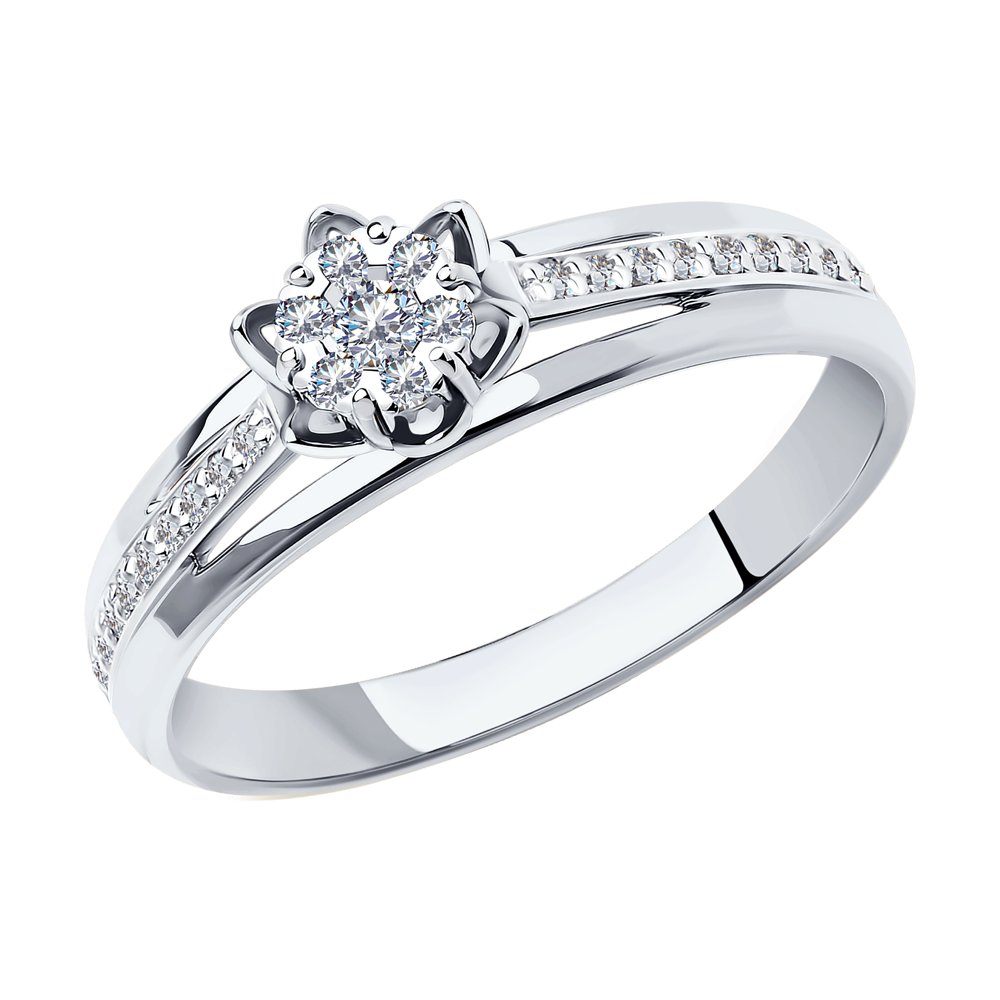 

Кольцо помолвочное из белого золота с бриллиантом р. , SOKOLOV Diamonds 1011730, 1011730