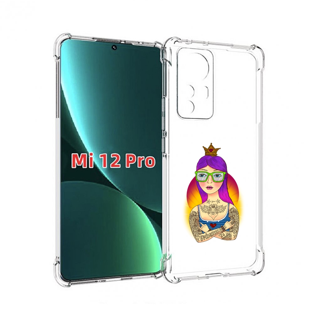 

Чехол MyPads девушка в татуировках с короной для Xiaomi 12S Pro, Прозрачный, Tocco