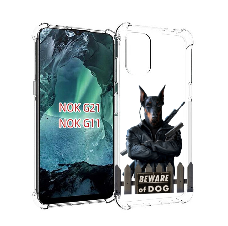

Чехол Mypads Доберман Для Nokia G11/G21, Прозрачный, Tocco