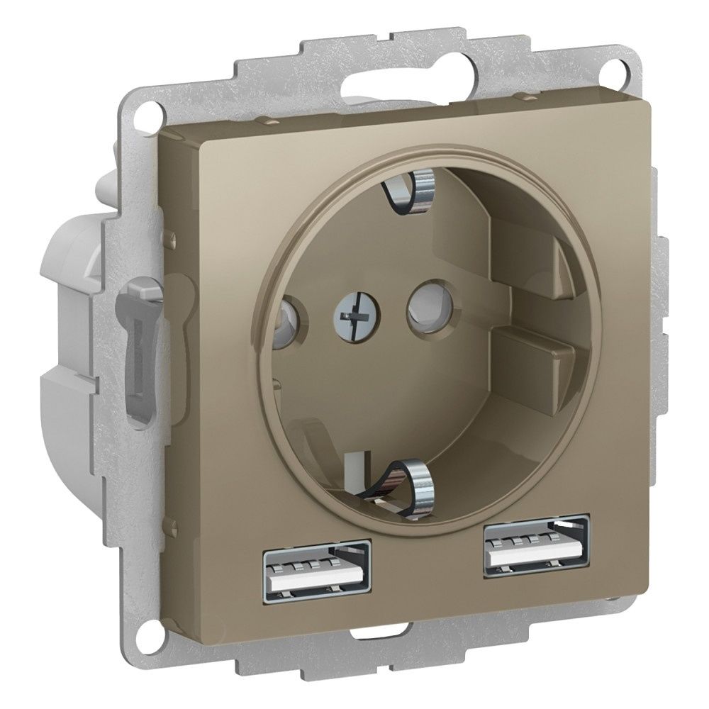 

USB розетка Systeme Electric ATN000530.5, 5шт, Золотистый