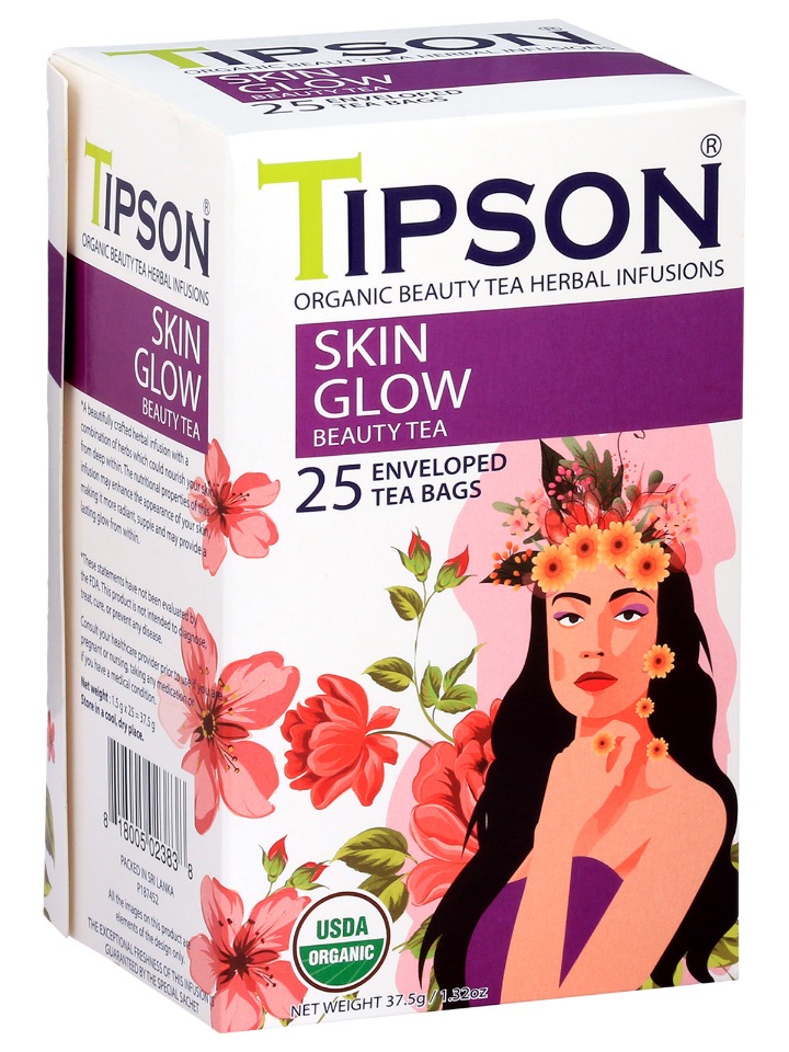 Чай зеленый Tipson Beauty Tea SKIN GLOW, 25 саше