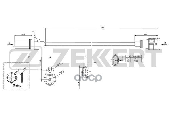 

Датчик Положения Коленвала Hyundai Santa Fe Ii 06- Zekkert Se-4022
