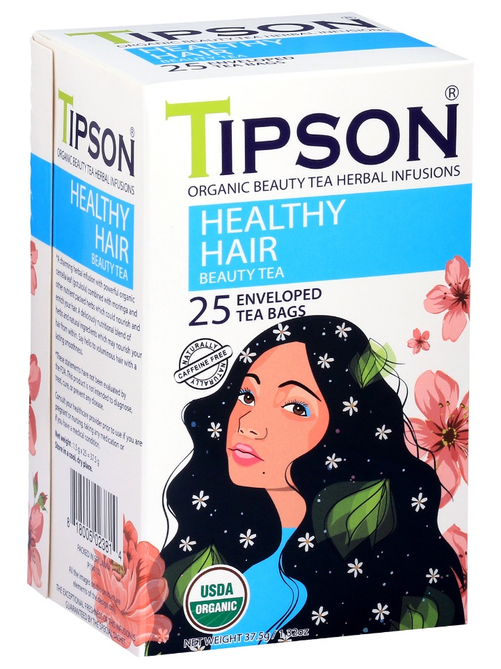 Чай зеленый Tipson Beauty Tea HEALTHY HAIR, 25 саше