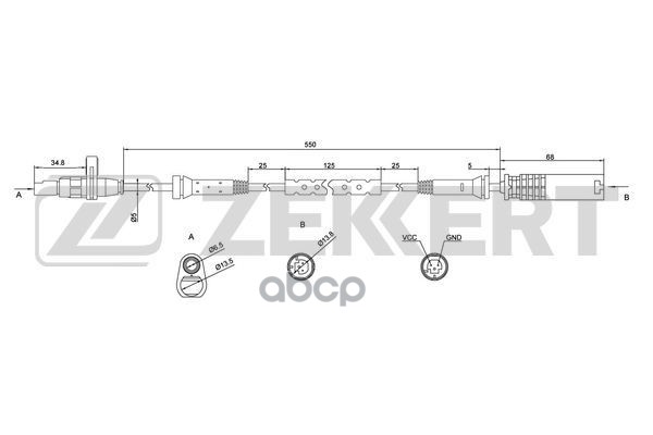 

Датчик Abs Передн. Bmw X5 (E53) 00- Zekkert Se-6065 ZEKKERT SE6065