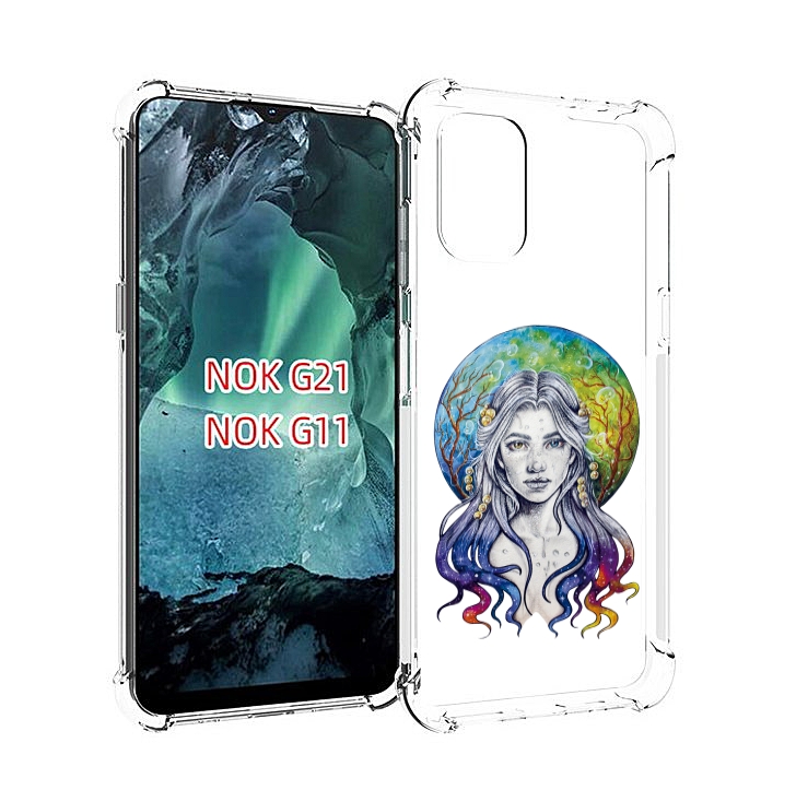 

Чехол Mypads Девушка С Красивыми Волосами Для Nokia G11/G21, Прозрачный, Tocco