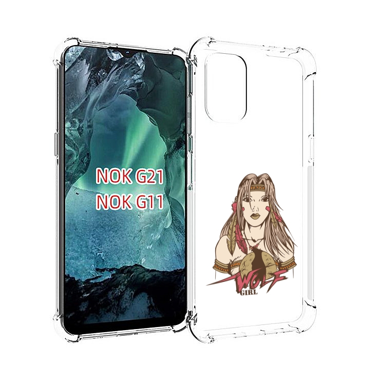 

Чехол Mypads Девушка Волк Для Nokia G11/G21, Прозрачный, Tocco