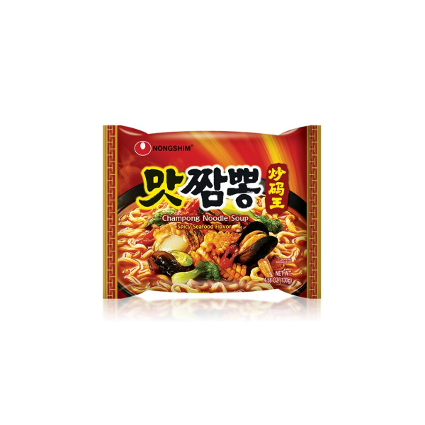 фото Лапша быстрого приготовления со вкусом морепродуктов nongshim champong noodle soup 130 г